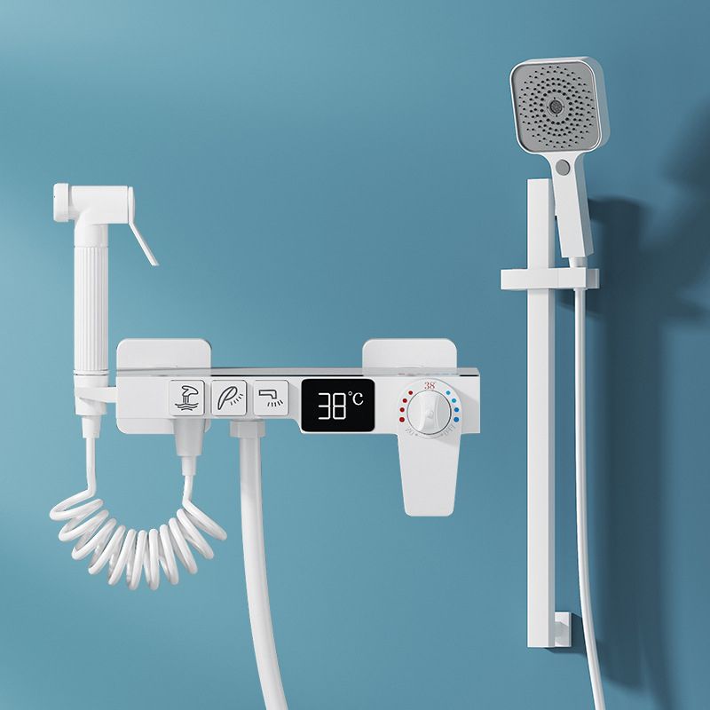 Single Hand Shower Modern Shower Faucet Wall Mounted Shower Trim Clearhalo 'Bathroom Remodel & Bathroom Fixtures' 'Home Improvement' 'home_improvement' 'home_improvement_shower_faucets' 'Shower Faucets & Systems' 'shower_faucets' 'Showers & Bathtubs Plumbing' 'Showers & Bathtubs' 1200x1200_a61e1edd-8cee-4802-b89c-c4e36dd1015e