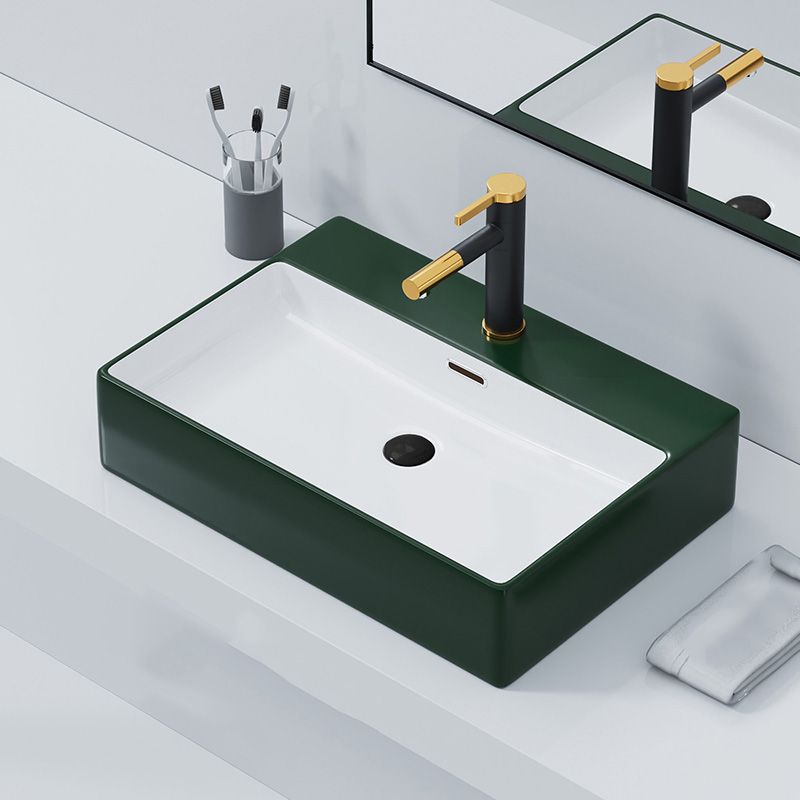 Ceramic Vessel Bath Sink Overflow Rectangular Swivel Faucet Bathroom Sink Clearhalo 'Bathroom Remodel & Bathroom Fixtures' 'Bathroom Sinks & Faucet Components' 'Bathroom Sinks' 'bathroom_sink' 'Home Improvement' 'home_improvement' 'home_improvement_bathroom_sink' 1200x1200_a62ff375-dd6e-46a3-bb4a-f43bc8ae17cb