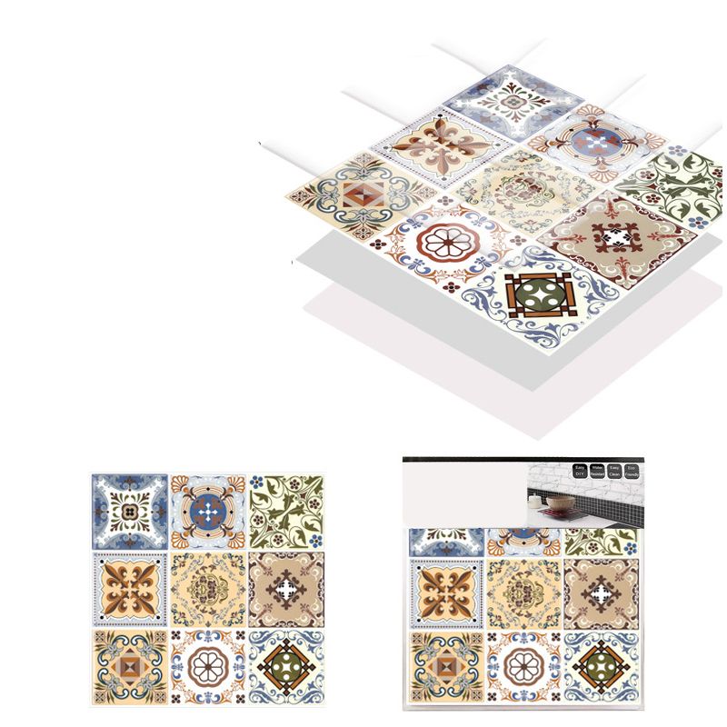 Arabesque Peel & Stick Tile Water Resistant Mosaic Tile for Kitchen Backsplash Clearhalo 'Flooring 'Home Improvement' 'home_improvement' 'home_improvement_peel_stick_blacksplash' 'Peel & Stick Backsplash Tile' 'peel_stick_blacksplash' 'Walls & Ceilings' Walls and Ceiling' 1200x1200_a6413dcb-6609-453a-bbd0-b32e8556b4bc