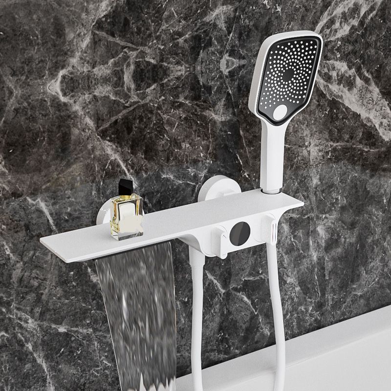 Modern Wall Mounted Faucet 2-Handle and 2-Hole Bath Faucet Trim Clearhalo 'Bathroom Remodel & Bathroom Fixtures' 'Bathtub Faucets' 'bathtub_faucets' 'Home Improvement' 'home_improvement' 'home_improvement_bathtub_faucets' 1200x1200_a642b593-edad-45c3-a116-51a01d5d93dd