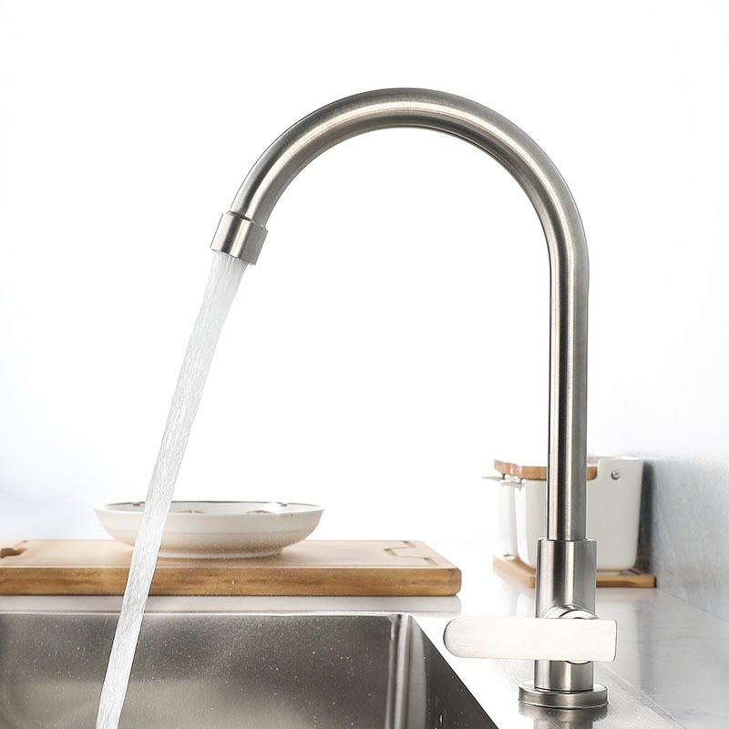 Contemporary Single Handle Kitchen Faucet Pull down 1-Hold Bar Faucet Clearhalo 'Home Improvement' 'home_improvement' 'home_improvement_kitchen_faucets' 'Kitchen Faucets' 'Kitchen Remodel & Kitchen Fixtures' 'Kitchen Sinks & Faucet Components' 'kitchen_faucets' 1200x1200_a653654f-6344-4728-a7cb-cbcc9f0a25f0