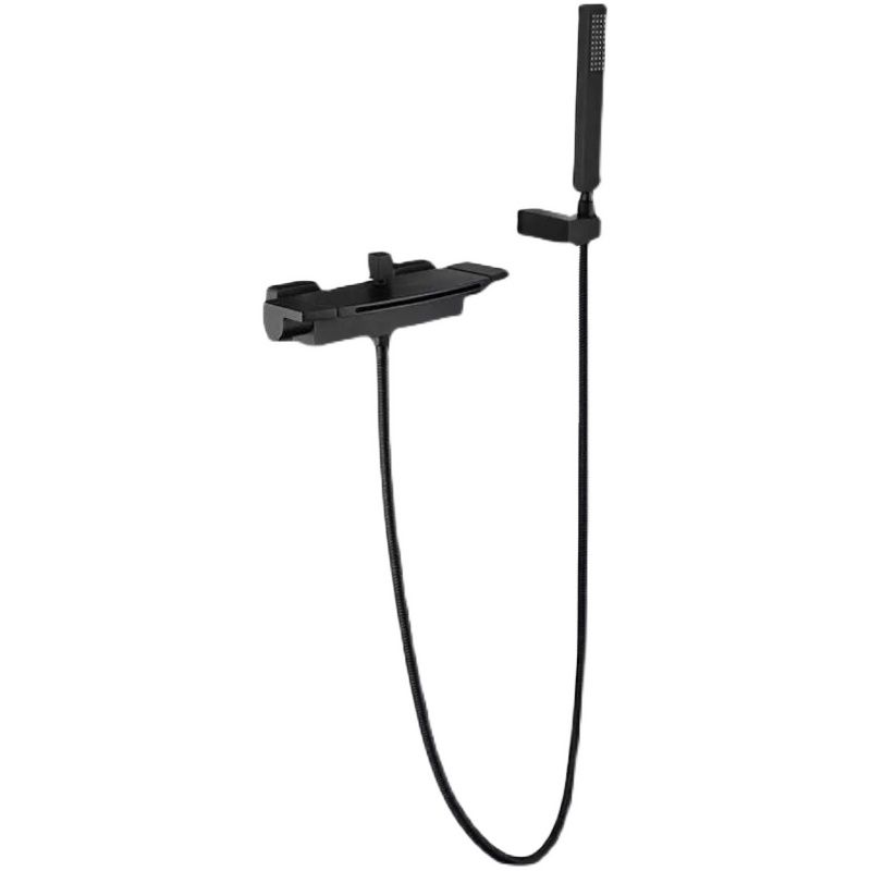 Modern Tub Faucet Copper Wall Mounted with Hose Bathroom Faucet Clearhalo 'Bathroom Remodel & Bathroom Fixtures' 'Bathtub Faucets' 'bathtub_faucets' 'Home Improvement' 'home_improvement' 'home_improvement_bathtub_faucets' 1200x1200_a6606e70-ea55-4721-a528-83fc4800d7df