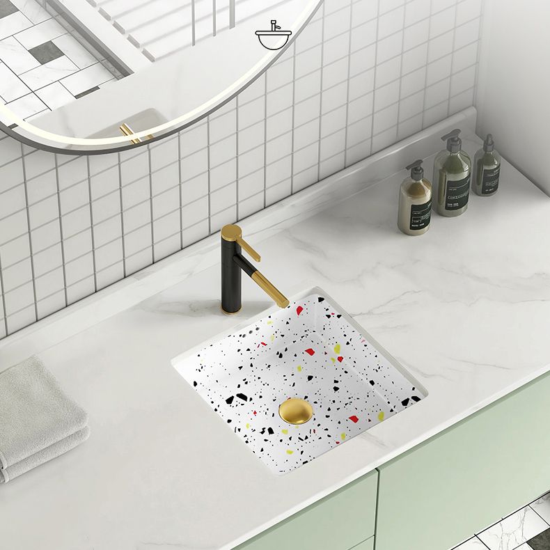 Modern Undermount Vanity Sink Square Porcelain with Pop-Up Drain Basin Sink Clearhalo 'Bathroom Remodel & Bathroom Fixtures' 'Bathroom Sinks & Faucet Components' 'Bathroom Sinks' 'bathroom_sink' 'Home Improvement' 'home_improvement' 'home_improvement_bathroom_sink' 1200x1200_a67ba01f-f746-4a93-9410-6fc5d862e1c3