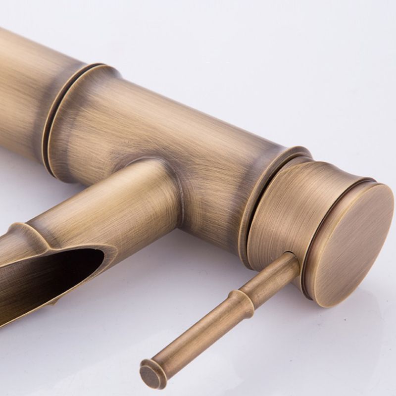 Farmhouse Vessel Faucet Brass Lever Handles Waterfall Spout Lavatory Faucet Clearhalo 'Bathroom Remodel & Bathroom Fixtures' 'Bathroom Sink Faucets' 'Bathroom Sinks & Faucet Components' 'bathroom_sink_faucets' 'Home Improvement' 'home_improvement' 'home_improvement_bathroom_sink_faucets' 1200x1200_a6941a80-5af1-4baa-ad7d-dd0a3ee74bc3