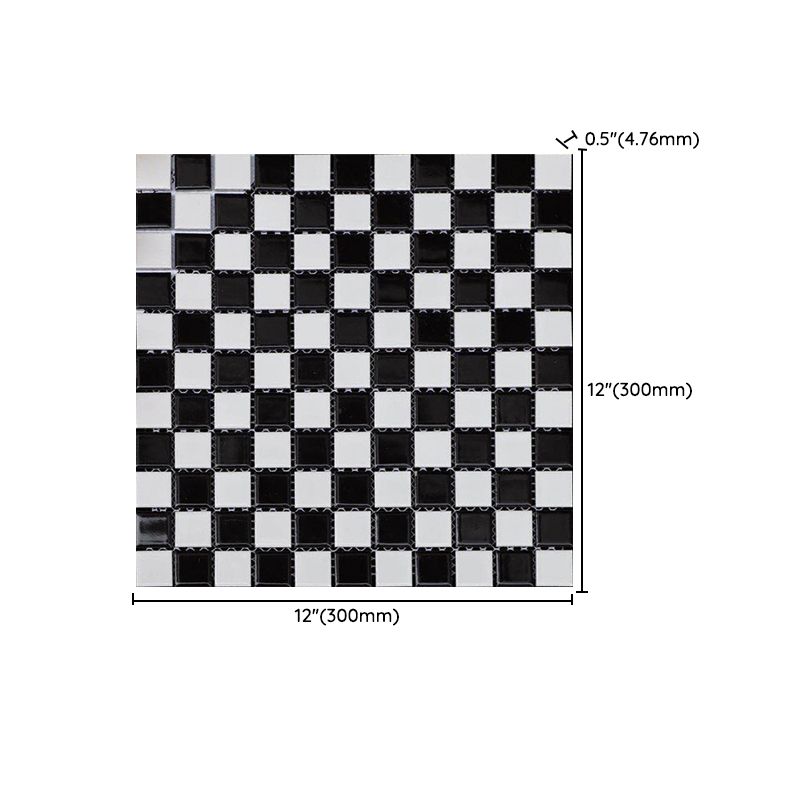 Black and White Wall Tile Mixed Material Mosaic Sheet Wall & Floor Tile Clearhalo 'Floor Tiles & Wall Tiles' 'floor_tiles_wall_tiles' 'Flooring 'Home Improvement' 'home_improvement' 'home_improvement_floor_tiles_wall_tiles' Walls and Ceiling' 1200x1200_a69614d9-8482-4ee0-bfbd-0bdc0d80b019