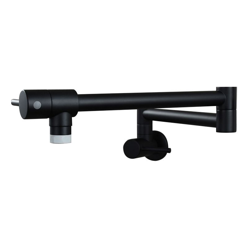 Modern One Handle Wall-mounted Pot Filler Low Profile Water Filler Clearhalo 'Home Improvement' 'home_improvement' 'home_improvement_kitchen_faucets' 'Kitchen Faucets' 'Kitchen Remodel & Kitchen Fixtures' 'Kitchen Sinks & Faucet Components' 'kitchen_faucets' 1200x1200_a696d541-ecfa-4c38-bcb6-4947968fc706