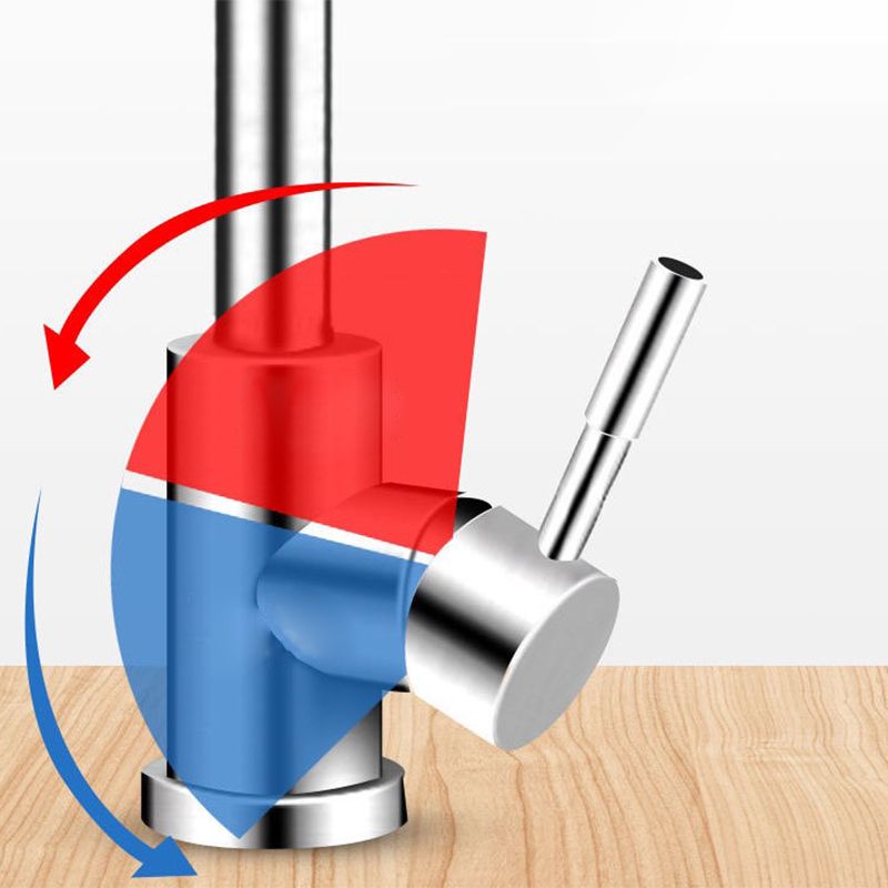 1-Handle Faucets Stainless Steel with Water Dispenser Standard Kitchen Faucet Clearhalo 'Home Improvement' 'home_improvement' 'home_improvement_kitchen_faucets' 'Kitchen Faucets' 'Kitchen Remodel & Kitchen Fixtures' 'Kitchen Sinks & Faucet Components' 'kitchen_faucets' 1200x1200_a69d013c-3472-4e4c-aa77-23e536af0b50