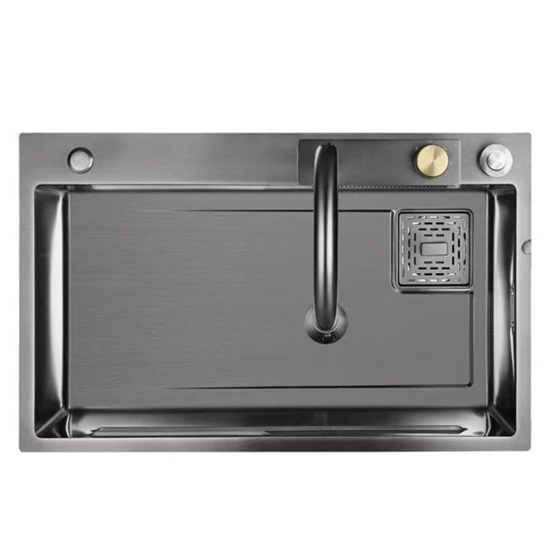 Modern Kitchen Sink Stainless Steel with Accessories and Faucet Bar Prep Sink Clearhalo 'Home Improvement' 'home_improvement' 'home_improvement_kitchen_sinks' 'Kitchen Remodel & Kitchen Fixtures' 'Kitchen Sinks & Faucet Components' 'Kitchen Sinks' 'kitchen_sinks' 1200x1200_a6b7ca2e-785c-4670-893b-d37e6e8ecaeb