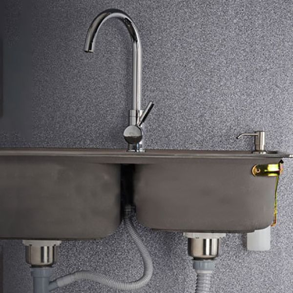 Contemporary Style Kitchen Double Sink Stainless Steel Drop-In Kitchen Sink Clearhalo 'Home Improvement' 'home_improvement' 'home_improvement_kitchen_sinks' 'Kitchen Remodel & Kitchen Fixtures' 'Kitchen Sinks & Faucet Components' 'Kitchen Sinks' 'kitchen_sinks' 1200x1200_a6c9e99b-a005-459c-a344-fcfc6a5d3ad3