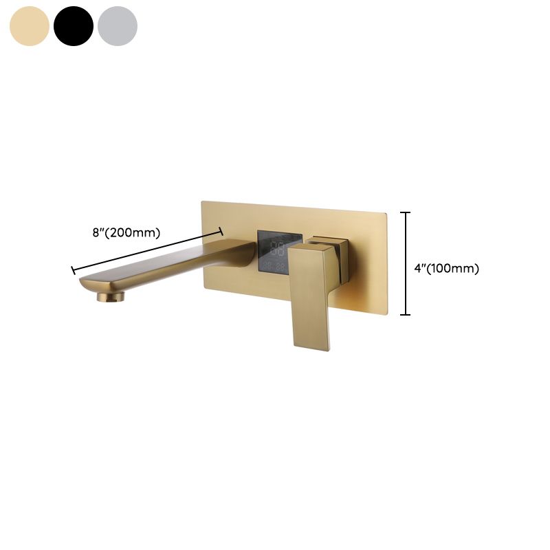 Modern Bathroom Faucet Solid Color Copper Wall Mount Bathtub Faucet Clearhalo 'Bathroom Remodel & Bathroom Fixtures' 'Bathtub Faucets' 'bathtub_faucets' 'Home Improvement' 'home_improvement' 'home_improvement_bathtub_faucets' 1200x1200_a715f315-2ecd-4242-b537-1ee7568a7134