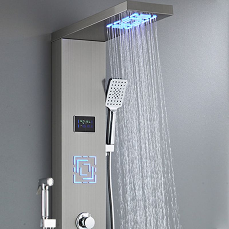 Shower Shower Set Digital Display Temperature Control Shower Wall Mounted Clearhalo 'Bathroom Remodel & Bathroom Fixtures' 'Home Improvement' 'home_improvement' 'home_improvement_shower_faucets' 'Shower Faucets & Systems' 'shower_faucets' 'Showers & Bathtubs Plumbing' 'Showers & Bathtubs' 1200x1200_a72c394c-0488-47d6-a194-ff57bf45268d