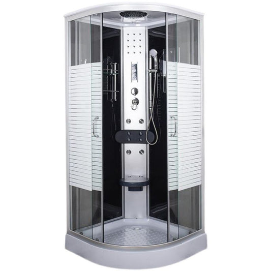 Contemporary Shower Kit Clear Tempered Framed Arc Shape Shower Stall Clearhalo 'Bathroom Remodel & Bathroom Fixtures' 'Home Improvement' 'home_improvement' 'home_improvement_shower_stalls_enclosures' 'Shower Stalls & Enclosures' 'shower_stalls_enclosures' 'Showers & Bathtubs' 1200x1200_a73c789f-0cbd-404c-b46c-85bbaa0b3b07