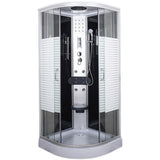 Contemporary Shower Kit Clear Tempered Framed Arc Shape Shower Stall Clearhalo 'Bathroom Remodel & Bathroom Fixtures' 'Home Improvement' 'home_improvement' 'home_improvement_shower_stalls_enclosures' 'Shower Stalls & Enclosures' 'shower_stalls_enclosures' 'Showers & Bathtubs' 1200x1200_a73c789f-0cbd-404c-b46c-85bbaa0b3b07