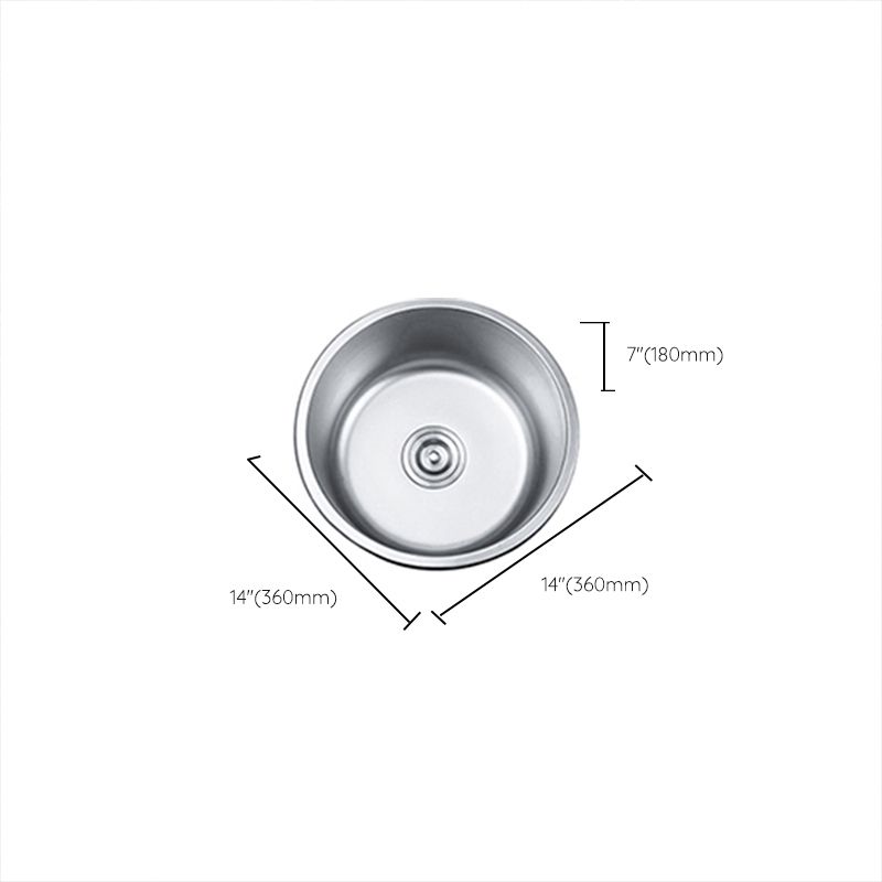 Round Single Bowl Kitchen Sink Stainless Steel Sink with Drain Strainer Kit Clearhalo 'Home Improvement' 'home_improvement' 'home_improvement_kitchen_sinks' 'Kitchen Remodel & Kitchen Fixtures' 'Kitchen Sinks & Faucet Components' 'Kitchen Sinks' 'kitchen_sinks' 1200x1200_a75d1ed3-0e30-4cd0-b873-be8d248f3978