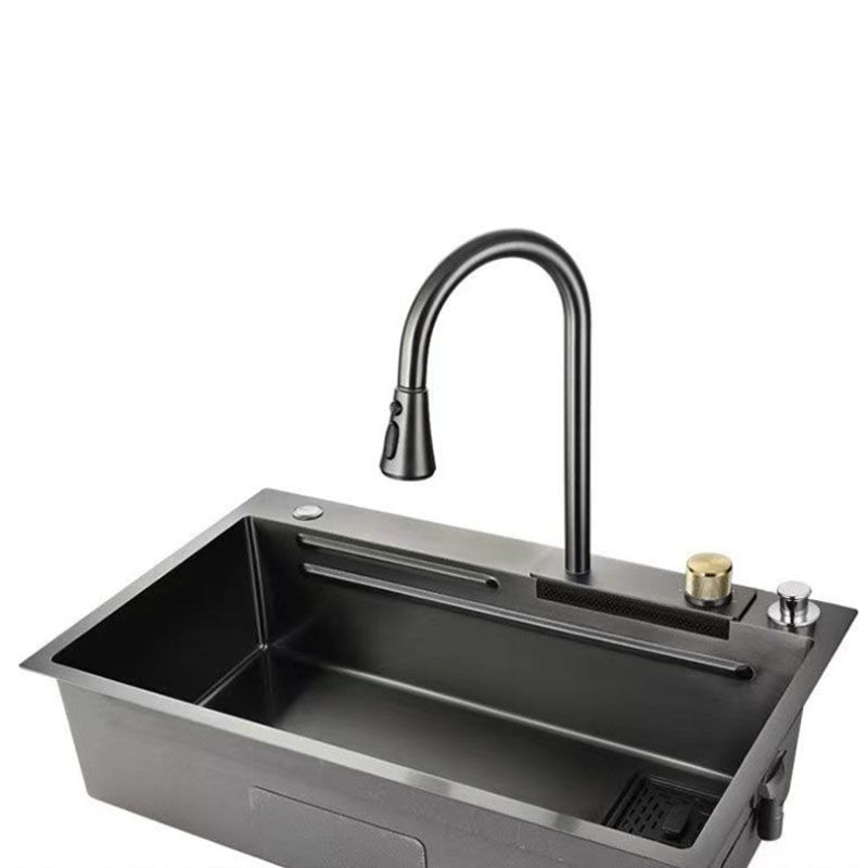 Modern Kitchen Sink Stainless Steel with Accessories and Faucet Bar Prep Sink Clearhalo 'Home Improvement' 'home_improvement' 'home_improvement_kitchen_sinks' 'Kitchen Remodel & Kitchen Fixtures' 'Kitchen Sinks & Faucet Components' 'Kitchen Sinks' 'kitchen_sinks' 1200x1200_a75dc16a-89e4-4ba7-8137-ca57af931b56