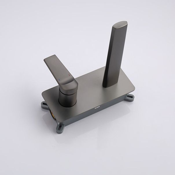 2 Holes Sink Faucet Single Lever Handle Wall-Mounted Low Arc Bathroom Faucet Clearhalo 'Bathroom Remodel & Bathroom Fixtures' 'Bathroom Sink Faucets' 'Bathroom Sinks & Faucet Components' 'bathroom_sink_faucets' 'Home Improvement' 'home_improvement' 'home_improvement_bathroom_sink_faucets' 1200x1200_a7665f07-fbf9-489d-812c-14920fd52b7a