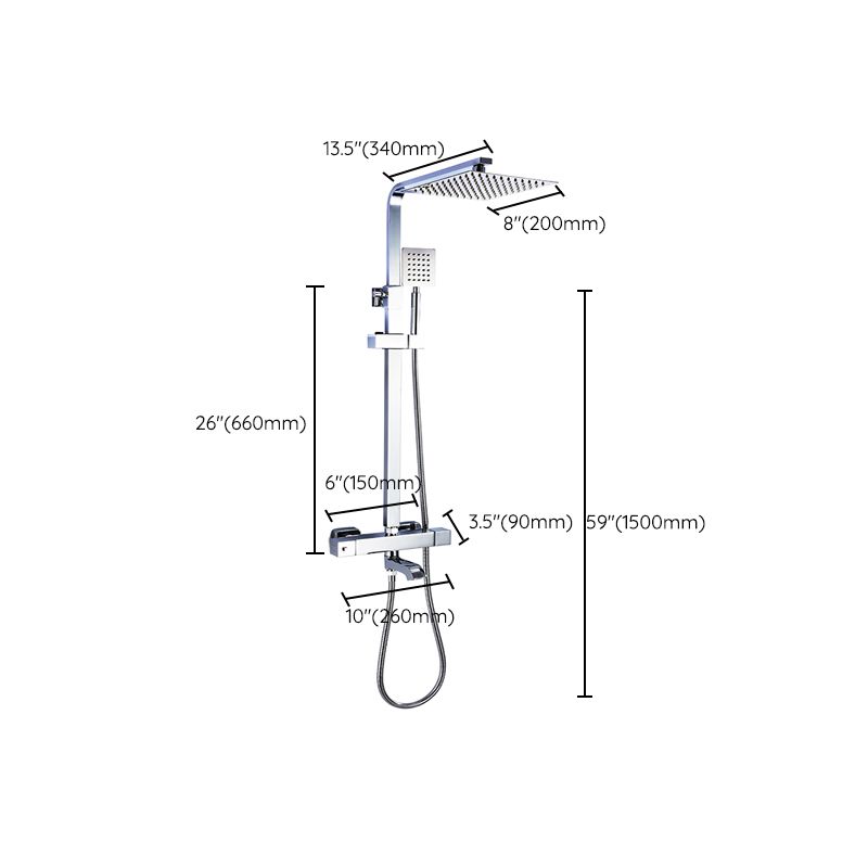 Modern Shower System Slide Bar Dual Shower Head Thermostatic Wall Mounted Shower Set Clearhalo 'Bathroom Remodel & Bathroom Fixtures' 'Home Improvement' 'home_improvement' 'home_improvement_shower_faucets' 'Shower Faucets & Systems' 'shower_faucets' 'Showers & Bathtubs Plumbing' 'Showers & Bathtubs' 1200x1200_a76b6f1c-e191-418a-b263-f393cf9f89bb