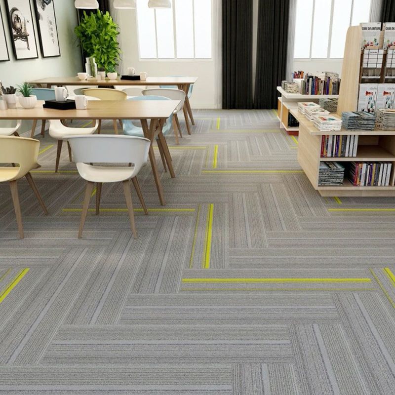 Modern Carpet Tile Level Loop Striped Print Interlocking Non-Skid Tiles and Carpet Clearhalo 'Carpet Tiles & Carpet Squares' 'carpet_tiles_carpet_squares' 'Flooring 'Home Improvement' 'home_improvement' 'home_improvement_carpet_tiles_carpet_squares' Walls and Ceiling' 1200x1200_a7a81e5b-8f43-4b48-8fdc-c4f4c230e814