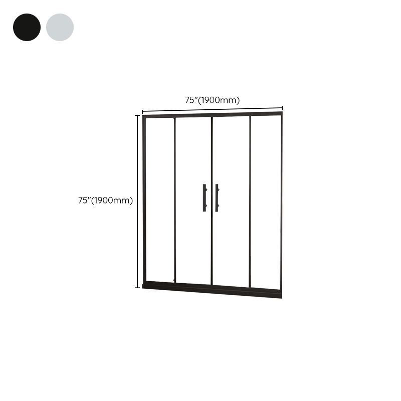 Semi-Frameless Shower Bath Door Single Sliding Shower Doors Tempered Clearhalo 'Bathroom Remodel & Bathroom Fixtures' 'Home Improvement' 'home_improvement' 'home_improvement_shower_tub_doors' 'Shower and Tub Doors' 'shower_tub_doors' 'Showers & Bathtubs' 1200x1200_a7ab6923-e88f-47a3-861f-f24da4b55248