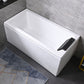 Freestanding Acrylic Bathtub Modern Stand Alone Soaking Tub with Pop-up Drain Clearhalo 'Bathroom Remodel & Bathroom Fixtures' 'Bathtubs' 'Home Improvement' 'home_improvement' 'home_improvement_bathtubs' 'Showers & Bathtubs' 1200x1200_a7ae139b-4f87-4807-9563-fa770f8fccd9
