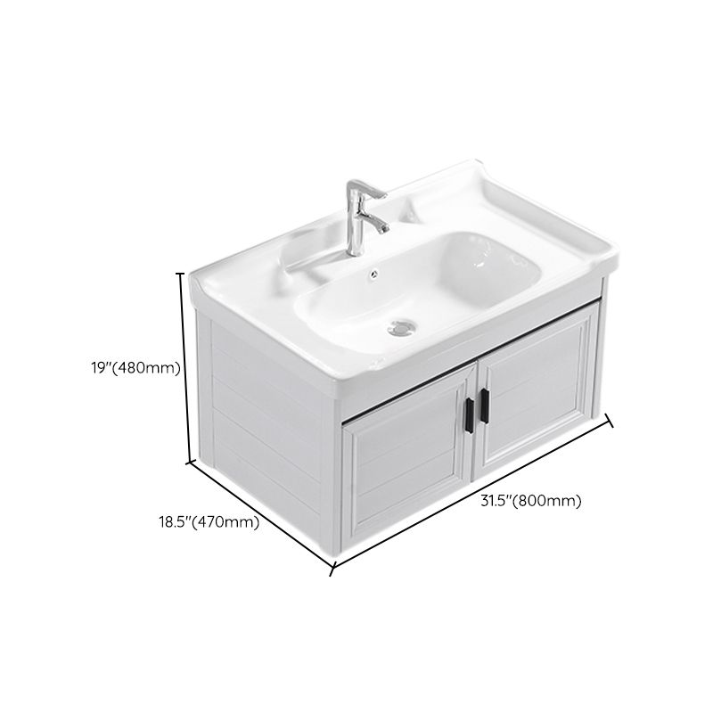 Wall Mount Modern White Bathroom Sink Vanity with Doors Sink Clearhalo 'Bathroom Remodel & Bathroom Fixtures' 'Bathroom Vanities' 'bathroom_vanities' 'Home Improvement' 'home_improvement' 'home_improvement_bathroom_vanities' 1200x1200_a7e74510-0de7-43a9-a849-22829c902081