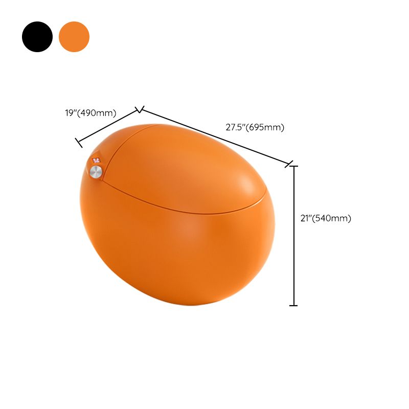 Round Deodorizing Floor Standing Bidet Ceramic Remote Control Included Gray/Orange Clearhalo 'Bathroom Remodel & Bathroom Fixtures' 'Bidets' 'Home Improvement' 'home_improvement' 'home_improvement_bidets' 'Toilets & Bidets' 1200x1200_a7f005c4-3f9c-4f77-9a79-89bd1e74cbe8