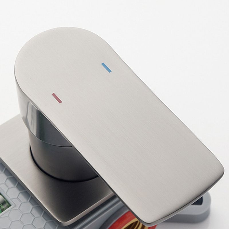 2 Holes Faucet Glam Style Wall Mounted Faucet with Single Lever Handle Clearhalo 'Bathroom Remodel & Bathroom Fixtures' 'Bathroom Sink Faucets' 'Bathroom Sinks & Faucet Components' 'bathroom_sink_faucets' 'Home Improvement' 'home_improvement' 'home_improvement_bathroom_sink_faucets' 1200x1200_a7f90daf-4474-495d-822e-e4f1fbf80360