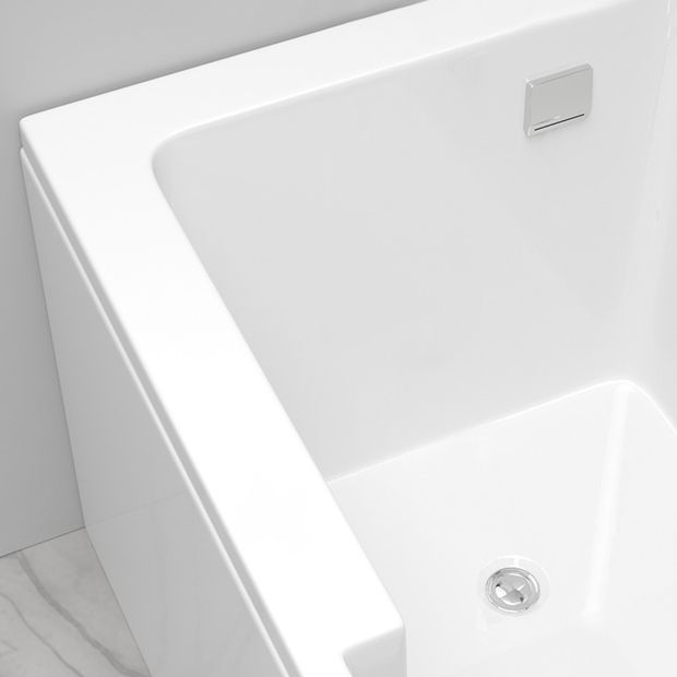 Modern Acrylic Rectangular Tub Soaking 24.8-inch Tall Bath Tub in White Clearhalo 'Bathroom Remodel & Bathroom Fixtures' 'Bathtubs' 'Home Improvement' 'home_improvement' 'home_improvement_bathtubs' 'Showers & Bathtubs' 1200x1200_a7fee123-0ecf-4ba0-8af0-57cc117522f6
