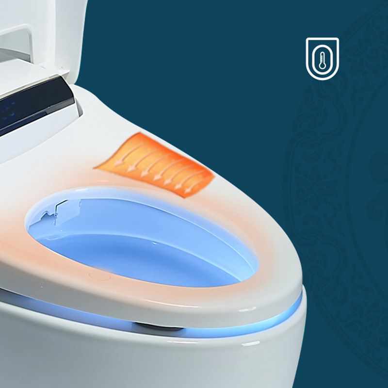 White Floor Standing Bidet in Elongated with Warm Air Dryer Vitreous China Bidets Clearhalo 'Bathroom Remodel & Bathroom Fixtures' 'Bidets' 'Home Improvement' 'home_improvement' 'home_improvement_bidets' 'Toilets & Bidets' 1200x1200_a801ad25-bd3b-4ad1-acbd-189f8ac0e99b