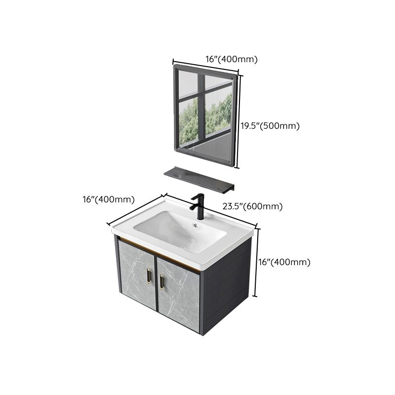Modern Wall Mount Vanity Set Grey Closed Storage Sink Vanity for Bathroom Clearhalo 'Bathroom Remodel & Bathroom Fixtures' 'Bathroom Vanities' 'bathroom_vanities' 'Home Improvement' 'home_improvement' 'home_improvement_bathroom_vanities' 1200x1200_a804c82f-6e9b-454e-992e-50e94ee34a3d