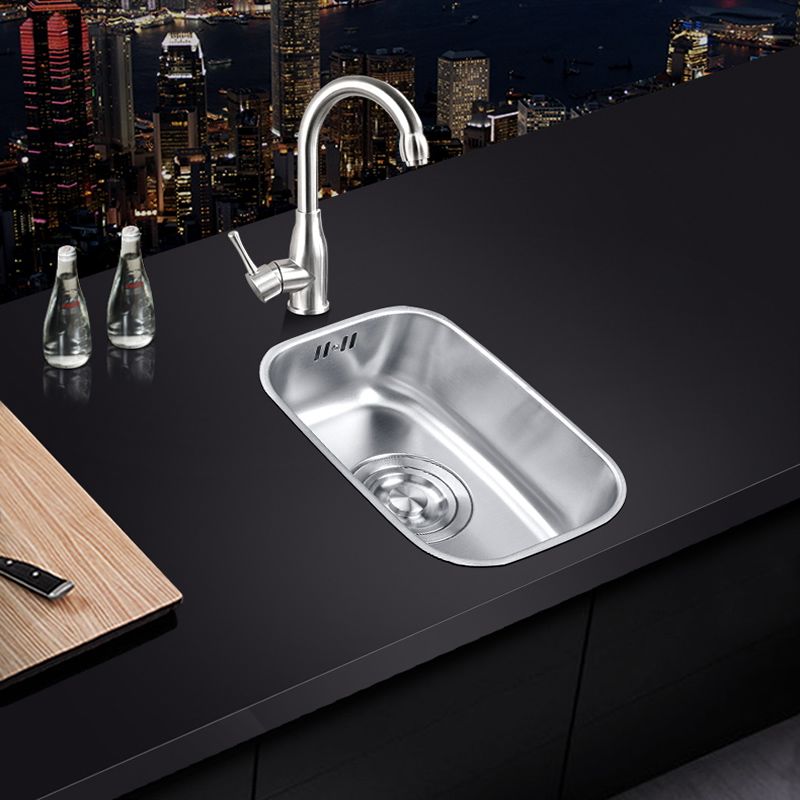 Basic Bar Sink Stainless Steel Single Bowl Kitchen Bar Sink with Drain Assembly Clearhalo 'Home Improvement' 'home_improvement' 'home_improvement_kitchen_sinks' 'Kitchen Remodel & Kitchen Fixtures' 'Kitchen Sinks & Faucet Components' 'Kitchen Sinks' 'kitchen_sinks' 1200x1200_a80e0750-5660-48aa-89c1-154190bd7bf6