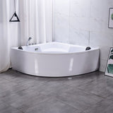 Acrylic Corner Soaking Bathtub Antique Finish Back to Wall Bath Tub Clearhalo 'Bathroom Remodel & Bathroom Fixtures' 'Bathtubs' 'Home Improvement' 'home_improvement' 'home_improvement_bathtubs' 'Showers & Bathtubs' 1200x1200_a813cd31-591a-4f77-808a-7fd3e65e9731