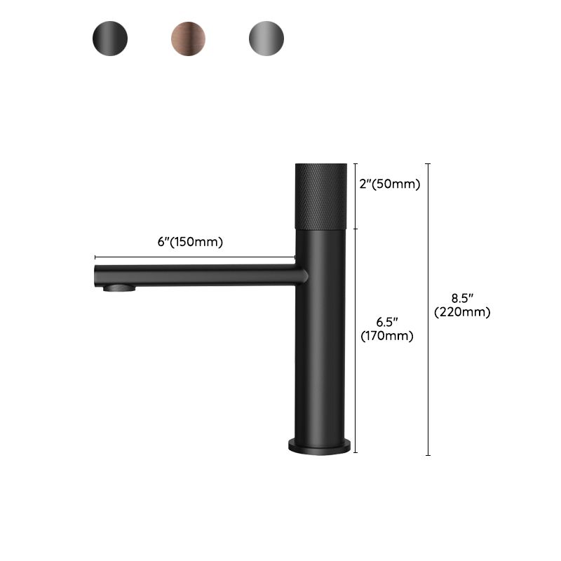 Modern Brass Bathroom Sink Faucet Circular Knob Handle Sink Faucet Clearhalo 'Bathroom Remodel & Bathroom Fixtures' 'Bathroom Sink Faucets' 'Bathroom Sinks & Faucet Components' 'bathroom_sink_faucets' 'Home Improvement' 'home_improvement' 'home_improvement_bathroom_sink_faucets' 1200x1200_a81a32b7-e786-4f8b-aed1-a6bcdb5a40d1