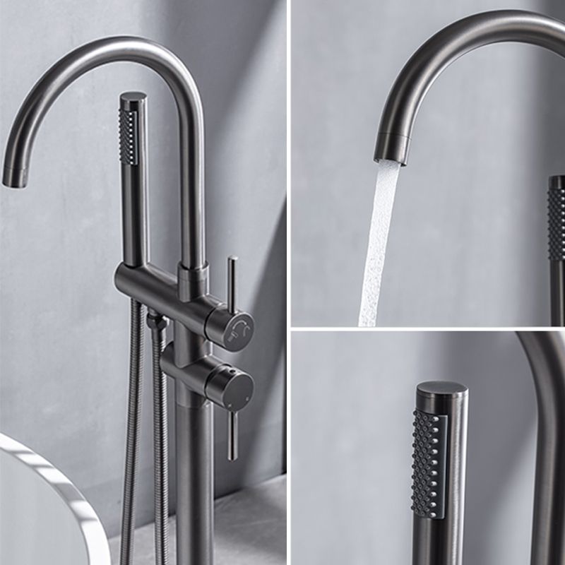 Floor Mounted Copper Freestanding Tub Filler Freestanding High Arc Tub Filler Trim Clearhalo 'Bathroom Remodel & Bathroom Fixtures' 'Bathtub Faucets' 'bathtub_faucets' 'Home Improvement' 'home_improvement' 'home_improvement_bathtub_faucets' 1200x1200_a829ab4f-0c6e-448e-abdd-7b25a8937953