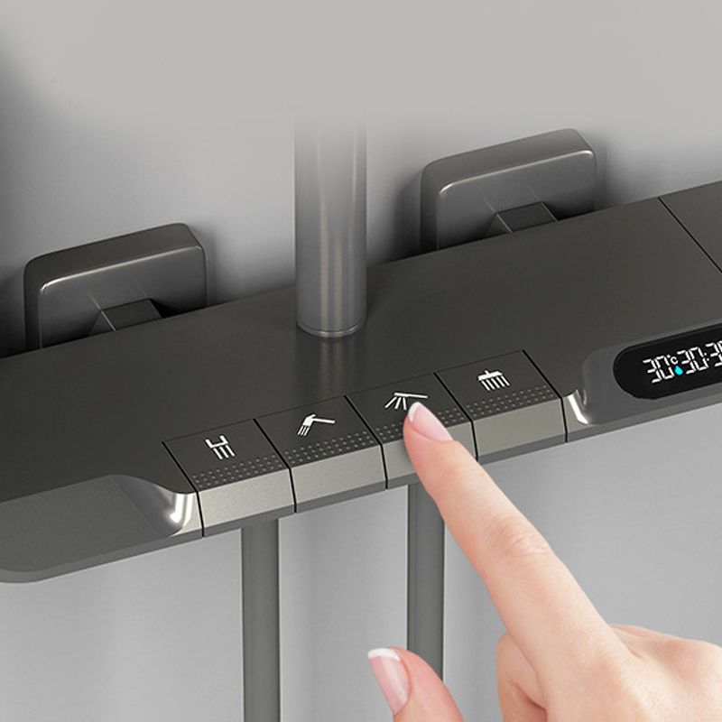 Modern Shower Trim Brass Thermostatic Adjustable Shower Head Wall Mounted Shower Set Clearhalo 'Bathroom Remodel & Bathroom Fixtures' 'Home Improvement' 'home_improvement' 'home_improvement_shower_faucets' 'Shower Faucets & Systems' 'shower_faucets' 'Showers & Bathtubs Plumbing' 'Showers & Bathtubs' 1200x1200_a832965b-459e-4f28-b7d2-b030667bb10b