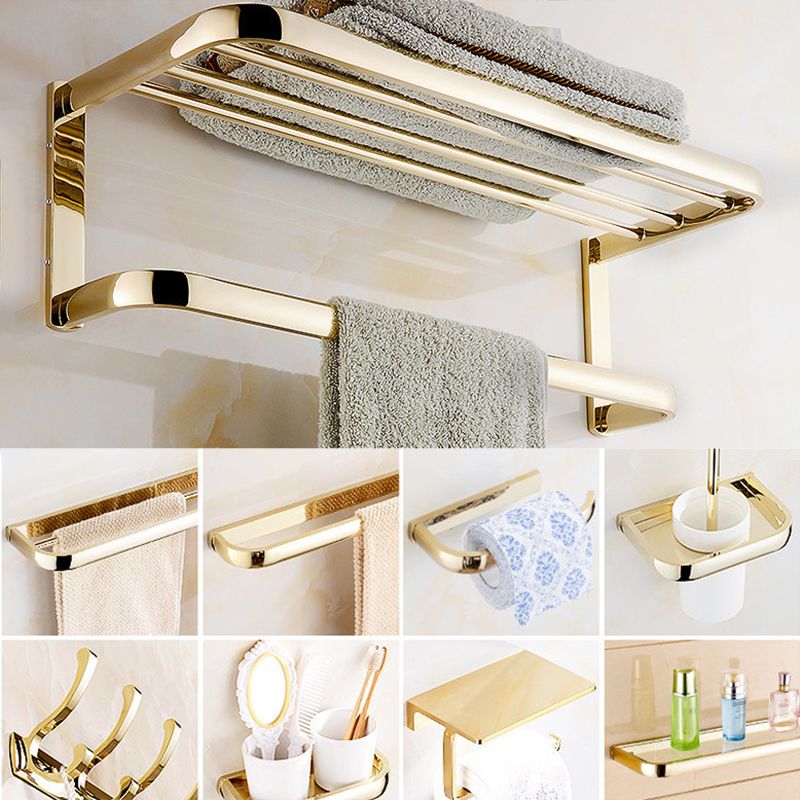 Chrome/Gold Bathroom Accessory Set Modern Metal Bathroom Hardware Set Clearhalo 'Bathroom Hardware Sets' 'Bathroom Hardware' 'Bathroom Remodel & Bathroom Fixtures' 'bathroom_hardware_sets' 'Home Improvement' 'home_improvement' 'home_improvement_bathroom_hardware_sets' 1200x1200_a8403e2e-0bda-4f92-9e26-dc49027859fa