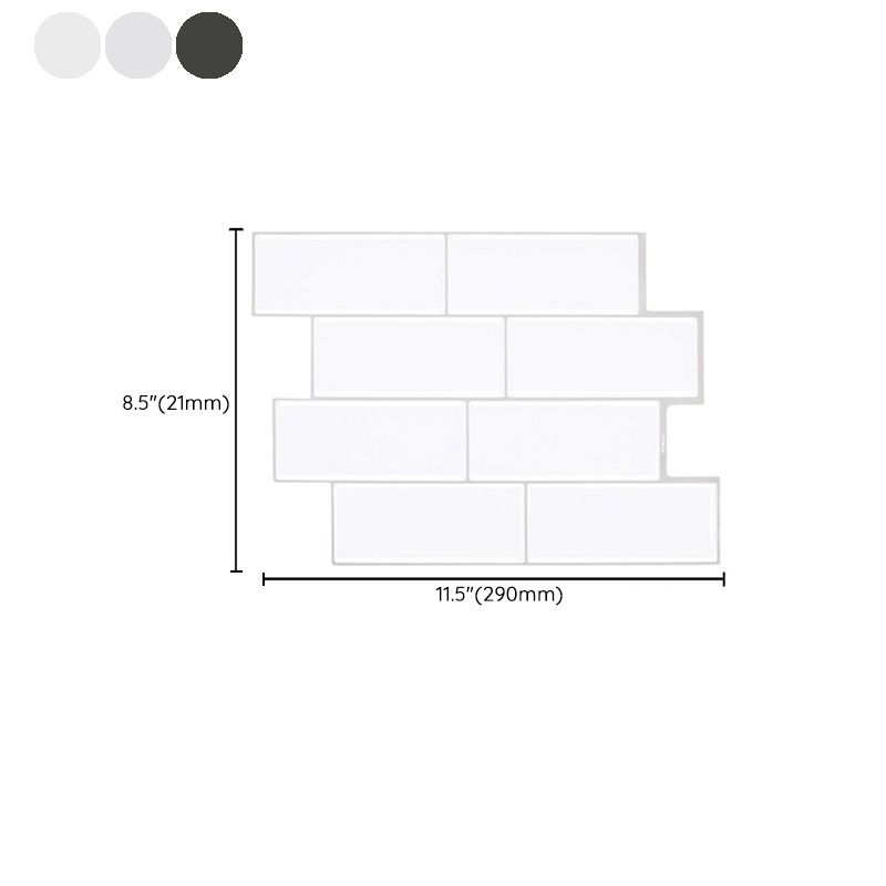 Peel & Stick Subway Tile Stain Resistant PVC Rectangle Peel & Stick Tile for Shower 2 Pack Clearhalo 'Flooring 'Home Improvement' 'home_improvement' 'home_improvement_peel_stick_blacksplash' 'Peel & Stick Backsplash Tile' 'peel_stick_blacksplash' 'Walls & Ceilings' Walls and Ceiling' 1200x1200_a857329e-4f67-4391-a156-17607173fe44