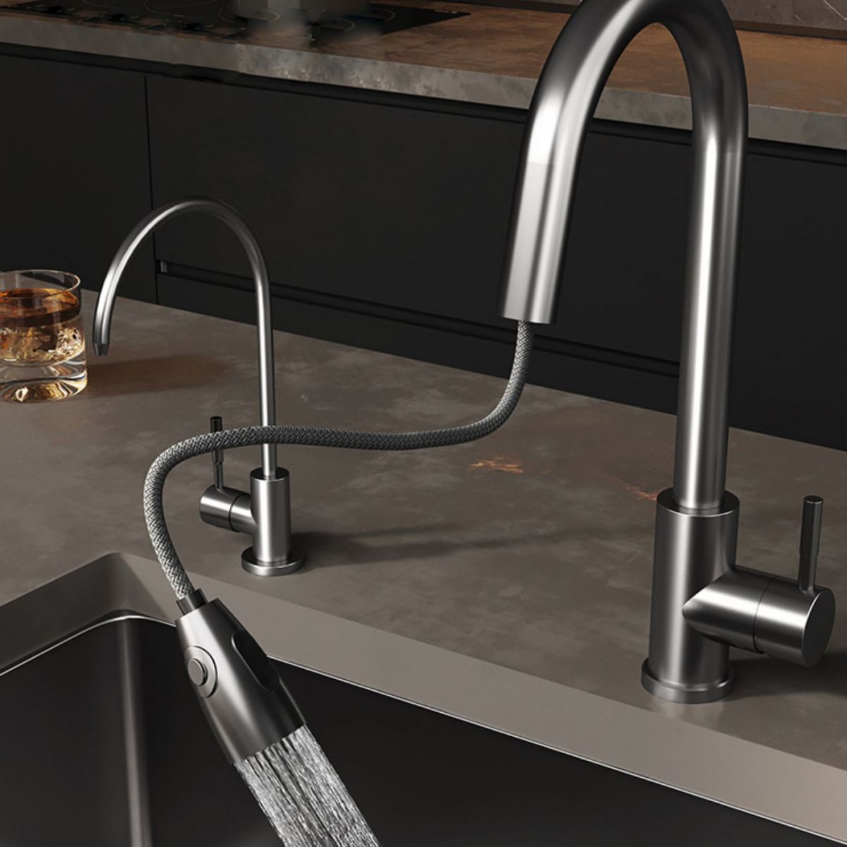 Kitchen Sink Noise-cancelling Design Modern Style Drop-In Kitchen Sink Clearhalo 'Home Improvement' 'home_improvement' 'home_improvement_kitchen_sinks' 'Kitchen Remodel & Kitchen Fixtures' 'Kitchen Sinks & Faucet Components' 'Kitchen Sinks' 'kitchen_sinks' 1200x1200_a87a1ade-4052-46fb-a287-5420152821f0