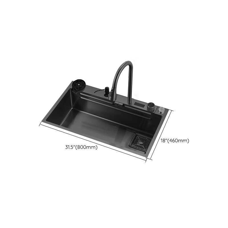 Classic Black Sink Stainless Steel Single Basin Sink with Soundproofing Clearhalo 'Home Improvement' 'home_improvement' 'home_improvement_kitchen_sinks' 'Kitchen Remodel & Kitchen Fixtures' 'Kitchen Sinks & Faucet Components' 'Kitchen Sinks' 'kitchen_sinks' 1200x1200_a8a414d4-b1b1-45eb-b1c7-660ca4c77805