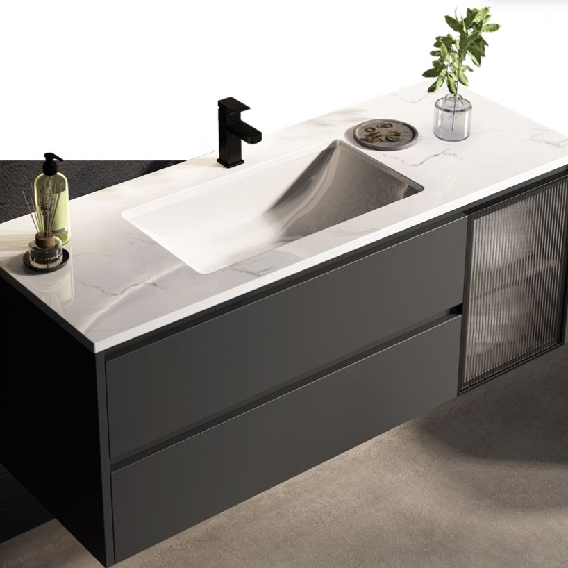 Modern Vanity Rectangular Dark Gray Single-Sink Wall Mount Sink Vanity Clearhalo 'Bathroom Remodel & Bathroom Fixtures' 'Bathroom Vanities' 'bathroom_vanities' 'Home Improvement' 'home_improvement' 'home_improvement_bathroom_vanities' 1200x1200_a8b3b073-ed2b-49d7-ade2-6d98cee39546