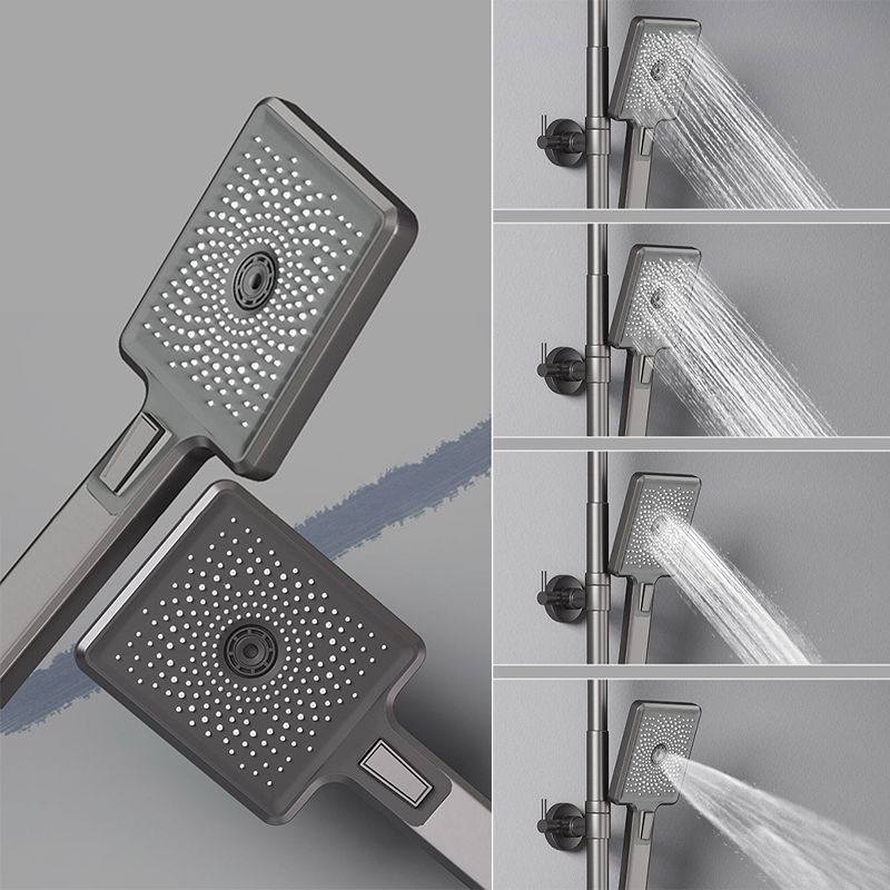 Contemporary Style Brass Shower Faucet Adjustable Spray Pattern Wall Mounted Shower Combo Clearhalo 'Bathroom Remodel & Bathroom Fixtures' 'Home Improvement' 'home_improvement' 'home_improvement_shower_faucets' 'Shower Faucets & Systems' 'shower_faucets' 'Showers & Bathtubs Plumbing' 'Showers & Bathtubs' 1200x1200_a8cc3558-85bb-4626-8a43-2aa13a4d1b22