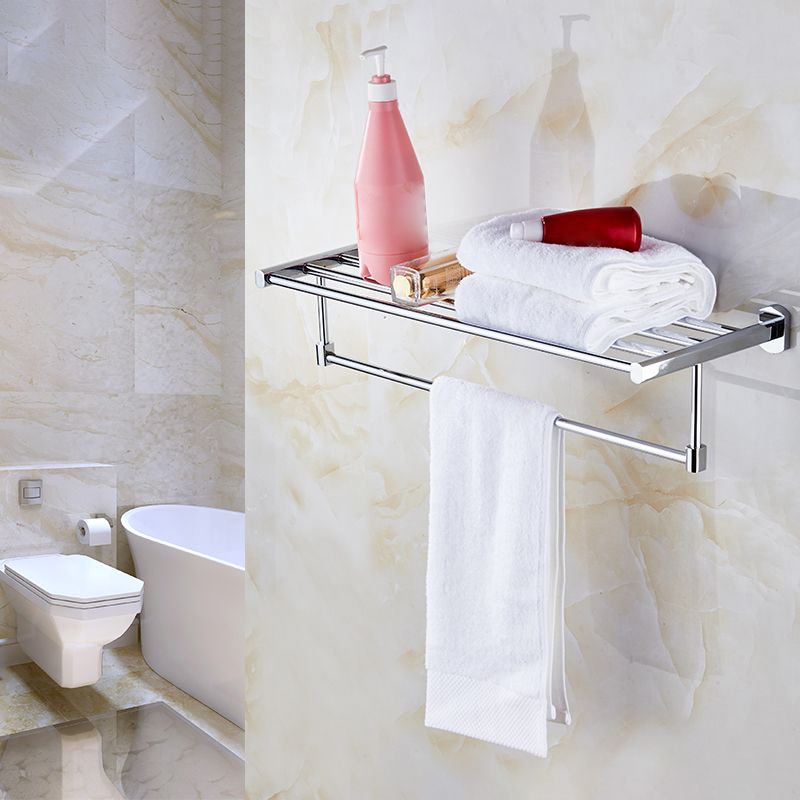 Modern Bath Hardware Set Stainless Steel Bath Shelf Towel Bar Bathroom Accessory Kit Clearhalo 'Bathroom Hardware Sets' 'Bathroom Hardware' 'Bathroom Remodel & Bathroom Fixtures' 'bathroom_hardware_sets' 'Home Improvement' 'home_improvement' 'home_improvement_bathroom_hardware_sets' 1200x1200_a8e761f1-67e3-49cc-91ca-73c78c47c77e