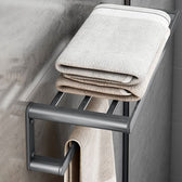 Matte Gray Bathroom Hardware Set Modern Bathroom Accessory Kit - Clearhalo