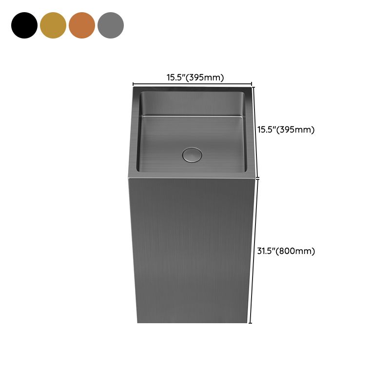 Contemporary Round Wash Stand Stainless Steel Metal Undermount Bathroom Sink Clearhalo 'Bathroom Remodel & Bathroom Fixtures' 'Bathroom Sinks & Faucet Components' 'Bathroom Sinks' 'bathroom_sink' 'Home Improvement' 'home_improvement' 'home_improvement_bathroom_sink' 1200x1200_a91659ec-cadb-467d-84bb-e6e6ba28a975