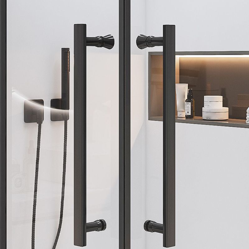 Double Sliding Stainless Steel Shower Enclosure Framed Clear Shower Stall Clearhalo 'Bathroom Remodel & Bathroom Fixtures' 'Home Improvement' 'home_improvement' 'home_improvement_shower_stalls_enclosures' 'Shower Stalls & Enclosures' 'shower_stalls_enclosures' 'Showers & Bathtubs' 1200x1200_a937220a-174b-4ce9-9e76-46f45bbb757d