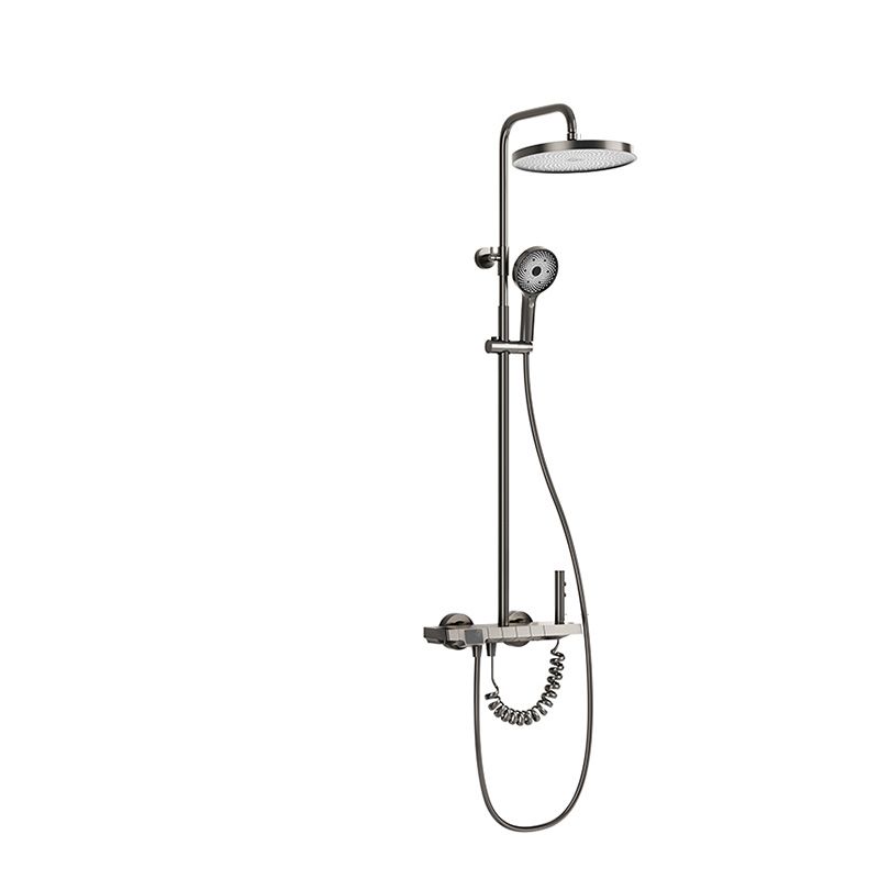 Modern Shower Head Combo Solid Color Slide Bar Included Tub and Shower Faucet Clearhalo 'Bathroom Remodel & Bathroom Fixtures' 'Home Improvement' 'home_improvement' 'home_improvement_shower_faucets' 'Shower Faucets & Systems' 'shower_faucets' 'Showers & Bathtubs Plumbing' 'Showers & Bathtubs' 1200x1200_a943cbff-ee0e-4409-bc4d-78d6a203e60e