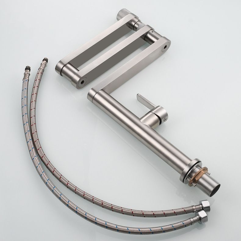 Modern Faucet 1-Handle Touchless Stainless Steel Low Profile Pot Filler Kitchen Faucet Clearhalo 'Home Improvement' 'home_improvement' 'home_improvement_kitchen_faucets' 'Kitchen Faucets' 'Kitchen Remodel & Kitchen Fixtures' 'Kitchen Sinks & Faucet Components' 'kitchen_faucets' 1200x1200_a9603768-f585-4ed3-b378-6fafd0b09bbb