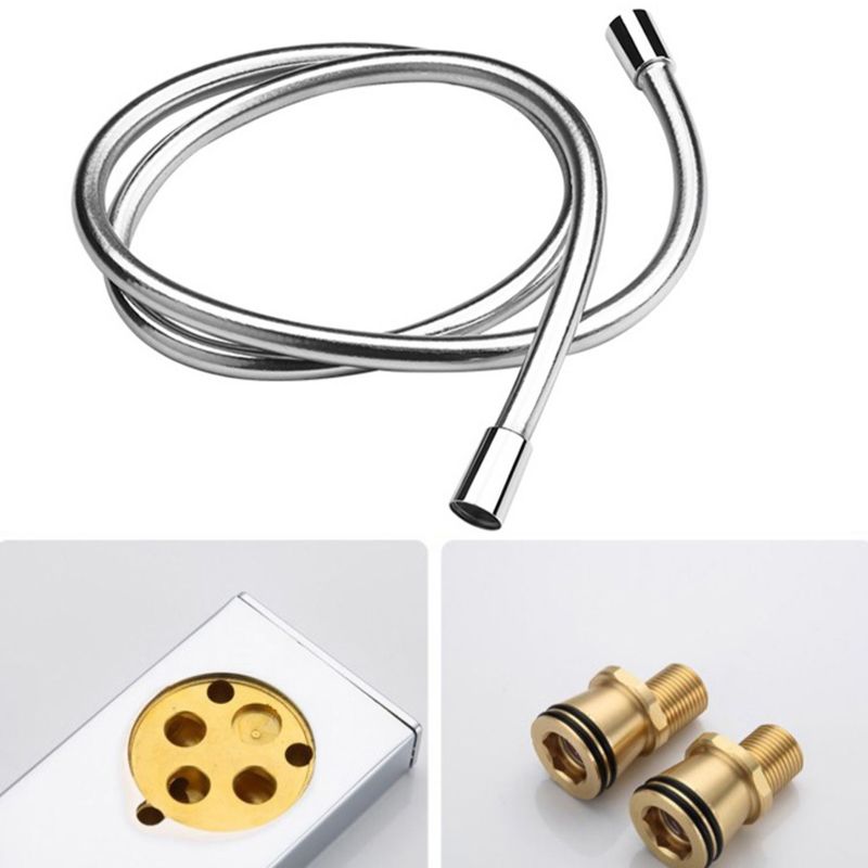Wall Mounted Swivel Shower Trim Brass 2 Shower Heads Shower Set Clearhalo 'Bathroom Remodel & Bathroom Fixtures' 'Home Improvement' 'home_improvement' 'home_improvement_shower_faucets' 'Shower Faucets & Systems' 'shower_faucets' 'Showers & Bathtubs Plumbing' 'Showers & Bathtubs' 1200x1200_a9676b31-04e7-49d0-aea2-634212de9c85