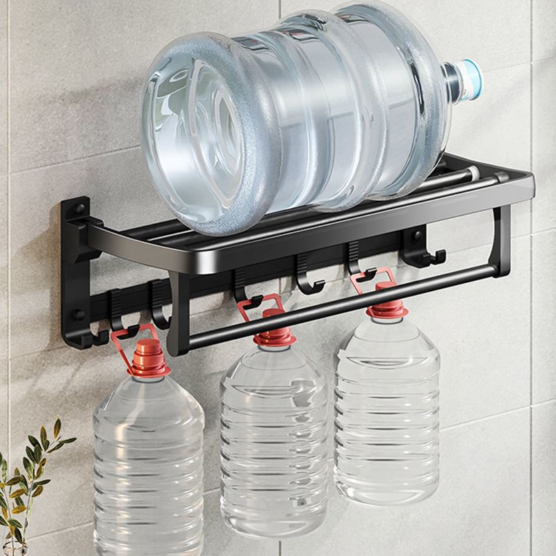 Modern Matte Black Bathroom Accessory Set Towel Bar/Paper Holder/Robe Hook Included Clearhalo 'Bathroom Hardware Sets' 'Bathroom Hardware' 'Bathroom Remodel & Bathroom Fixtures' 'bathroom_hardware_sets' 'Home Improvement' 'home_improvement' 'home_improvement_bathroom_hardware_sets' 1200x1200_a97870d3-4a36-4cb3-b0aa-f093284c0792