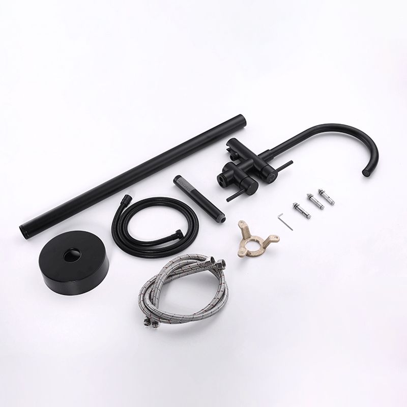 Floor Mounted Metal Freestanding Tub Filler Single Handle Freestanding Faucet Clearhalo 'Bathroom Remodel & Bathroom Fixtures' 'Bathtub Faucets' 'bathtub_faucets' 'Home Improvement' 'home_improvement' 'home_improvement_bathtub_faucets' 1200x1200_a97cdff9-f429-4c28-9143-01c3933cf66f